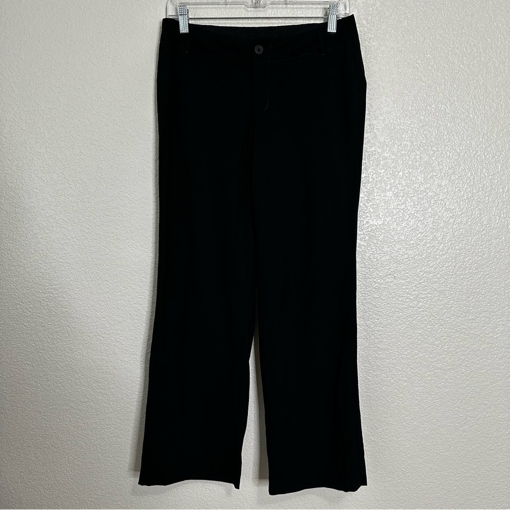 Banana Republic Wool Blend Black Contoured Fit Stretch Women's Pants, Size 2P